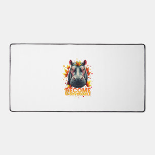 Become Ungovernable Retro Baby Hippo Moo Deng Autu Desk Mat