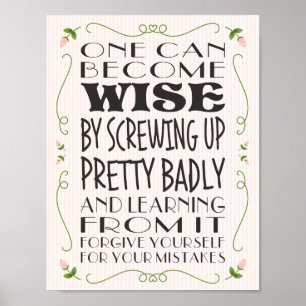 Become Wise from Your Mistakes Poster