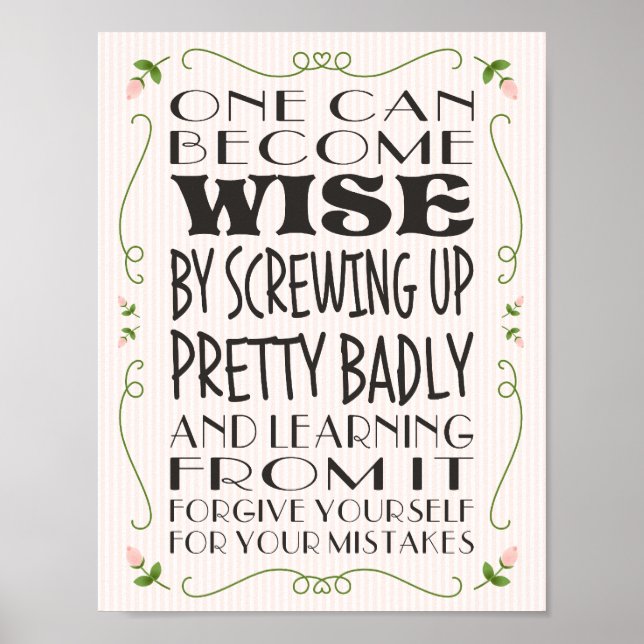 Become Wise from Your Mistakes Poster (Front)