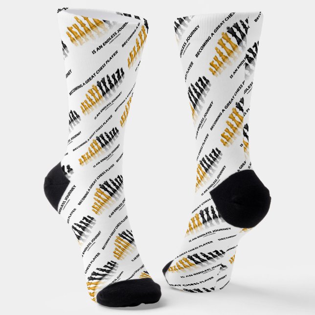Becoming A Great Chess Player An Endless Journey Socks (Angled)