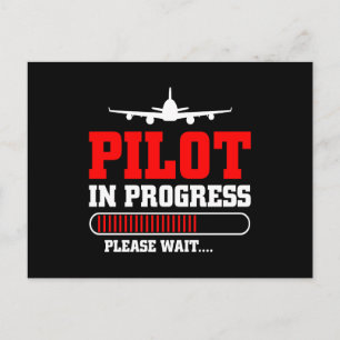 Becoming a Pilot Aviation Training in Progress Postcard