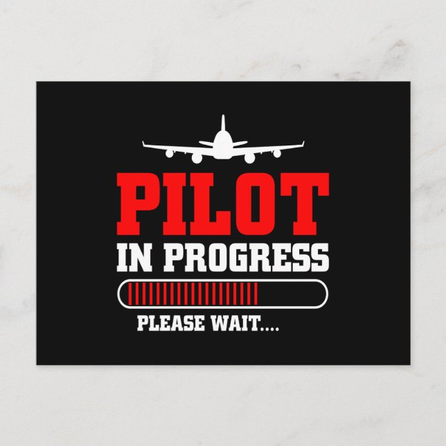 Becoming a Pilot | Aviation Training in Progress Postcard (Front)
