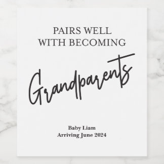 Becoming Grandparents Personalised Wine Labels