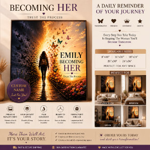 Becoming Her Personalised Motivational Poster
