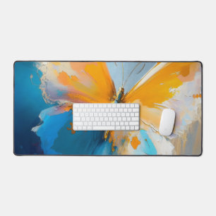 Becoming Light – Abstract Butterfly In Motion Desk Mat