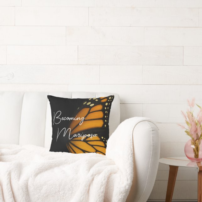 Becoming Mariposa Monarch Butterfly Wing Cushion (Couch)
