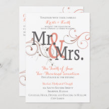 Becoming Mr. & Mrs. 5x7 Wedding Invitation