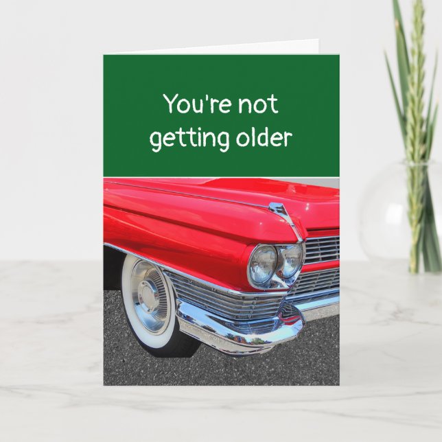 Becoming Older or a Classic? personalised Birthday Card (Front)