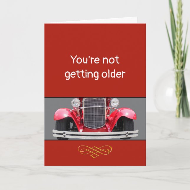Becoming Older or a Classic? personalized Birthday Card (Front)