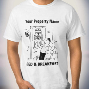 Bed and Breakfast Cartoon T-Shirt