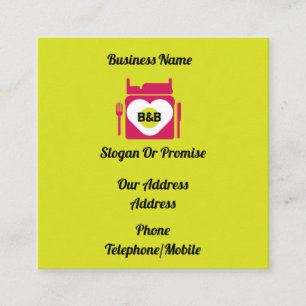 Bed And Breakfast Gifts And Promotion Coffee Mug N Square Business Card