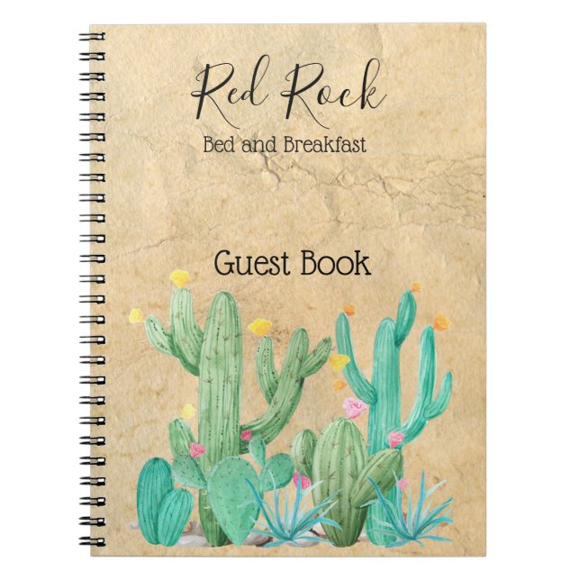 Bed and Breakfast Guest Book Cactus Southwest (Front)