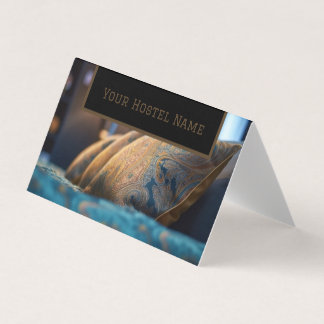 Bed and Breakfast Hostel Brown Photo Old Stylish Business Card