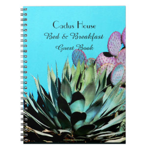 Bed & Breakfast B&B Guest Book Agave and Cactus
