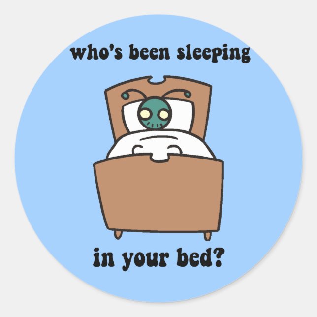 Bed bugs classic round sticker (Front)