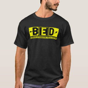 BED Laurence G Hanscom Field Airport Taxiway Sign  T-Shirt