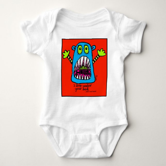 Bed Monster Baby Bodysuit (Front)