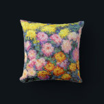 Bed of Chrysanthemums by Monet Cushion<br><div class="desc">Bed of Chrysanthemums,  famous floral painting by Claude Monet.</div>