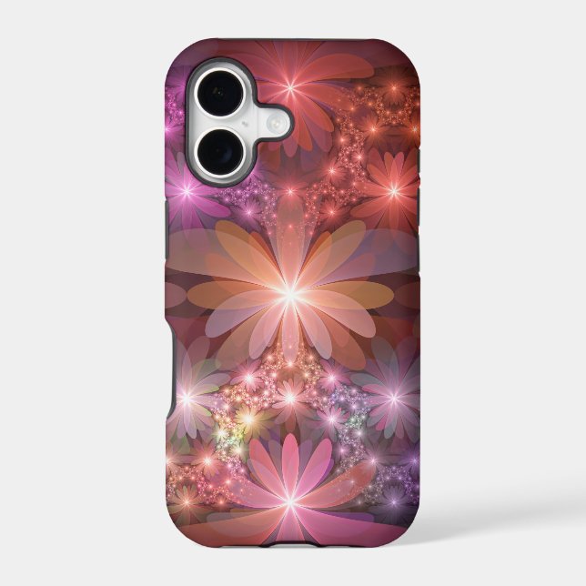 Bed Of Flowers Colourful Shiny Abstract Fractal Ar (Back)