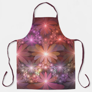 Bed Of Flowers Colourful Shiny Abstract Fractal Ar Apron