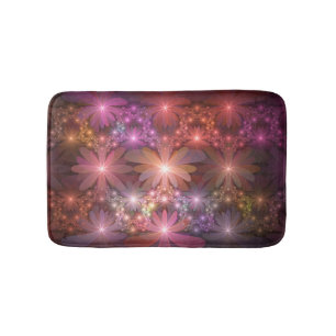 Bed Of Flowers Colourful Shiny Abstract Fractal Ar Bath Mat