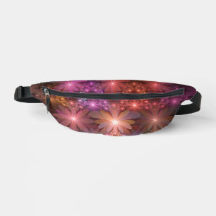 Bed Of Flowers Colourful Shiny Abstract Fractal Ar Bum Bags