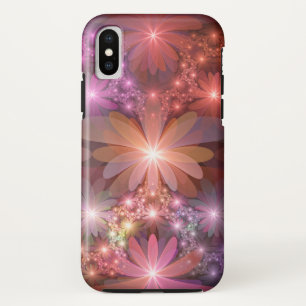 Bed Of Flowers Colourful Shiny Abstract Fractal Ar iPhone XS Case
