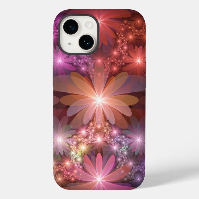 Bed Of Flowers Colourful Shiny Abstract Fractal Ar Case-Mate iPhone Case (Back)