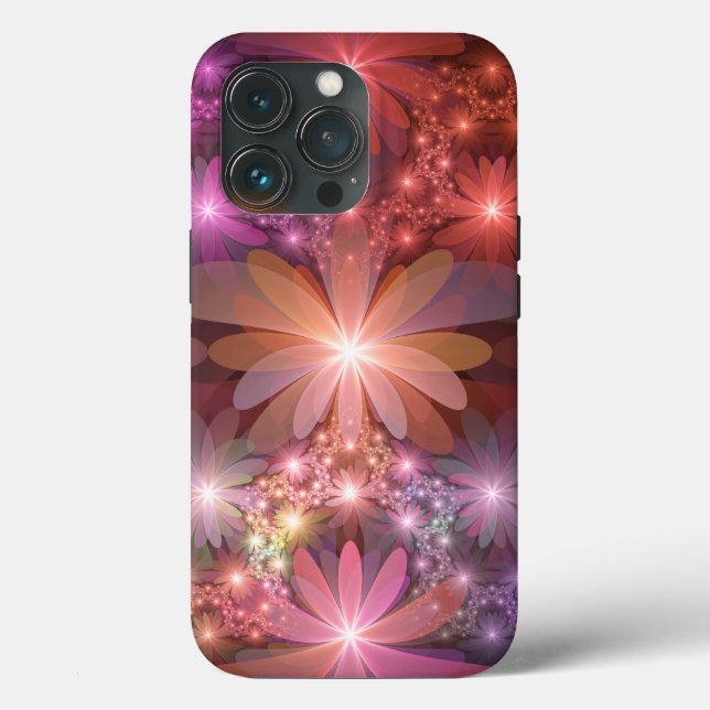 Bed Of Flowers Colourful Shiny Abstract Fractal Ar Case-Mate iPhone Case (Back)
