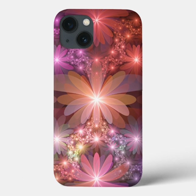 Bed Of Flowers Colourful Shiny Abstract Fractal Ar Case-Mate iPhone Case (Back)