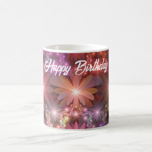 Bed Of Flowers Colourful Shiny Abstract Fractal Ar Coffee Mug