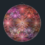 Bed Of Flowers Colourful Shiny Abstract Fractal Ar Dartboard<br><div class="desc">A bed of shiny fantasy flowers,  an unique luminous floral artwork.
Design for your dartboard and more.</div>
