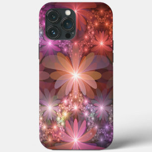 Bed Of Flowers Colourful Shiny Abstract Fractal Ar iPhone 13 Pro Max Case