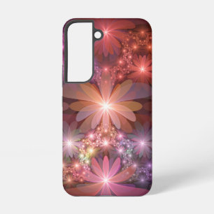 Bed Of Flowers Colourful Shiny Abstract Fractal Ar Samsung Galaxy Case