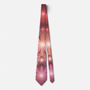 Bed Of Flowers Colourful Shiny Abstract Fractal Ar Tie