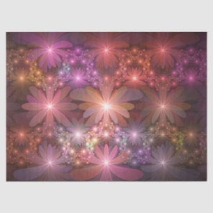 Bed Of Flowers Colourful Shiny Abstract Fractal Ar Tissue Paper