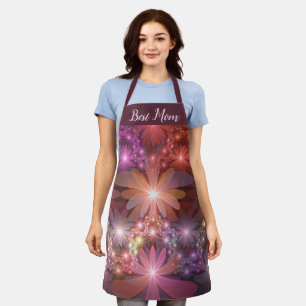 Bed Of Flowers Shiny Abstract Fractal Art Best Mum Apron