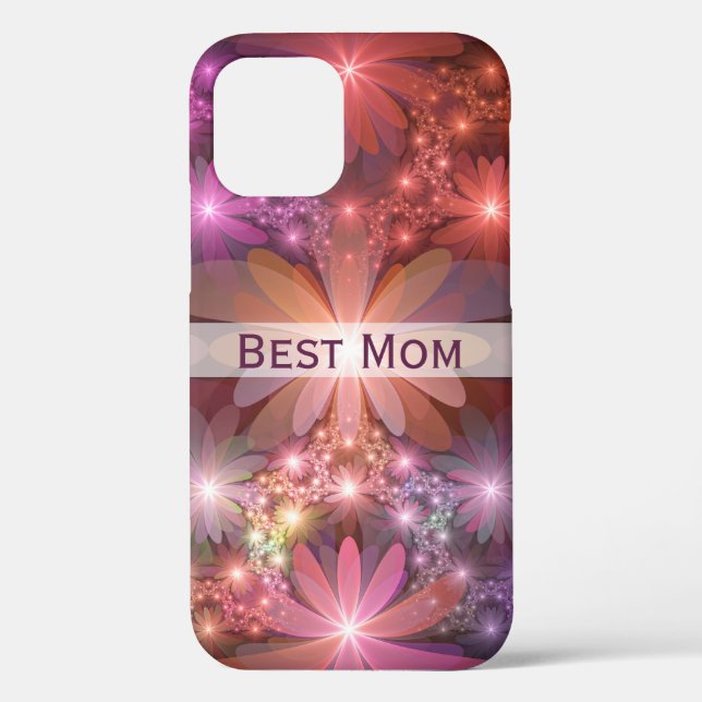 Bed Of Flowers Shiny Abstract Fractal Art Best Mum Case-Mate iPhone Case (Back)