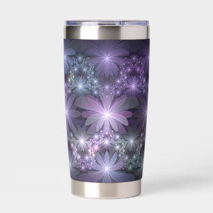 Bed of Flowers Trendy Shiny Abstract Fractal Art Insulated Tumbler