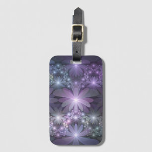 Bed of Flowers Trendy Shiny Abstract Fractal Art Luggage Tag
