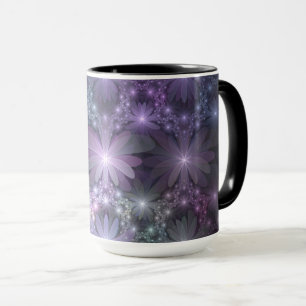 Bed of Flowers Trendy Shiny Abstract Fractal Art Mug