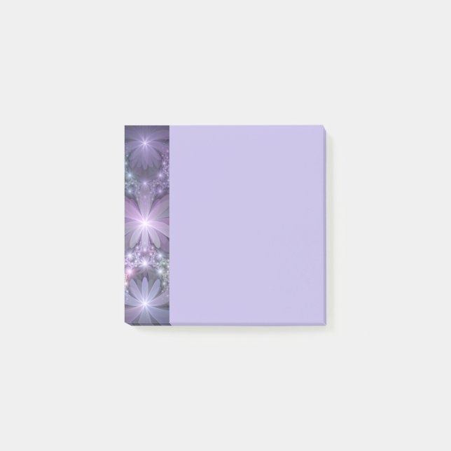 Bed of Flowers Trendy Shiny Abstract Fractal Art Post-it Notes (Front)