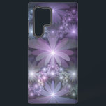 Bed of Flowers Trendy Shiny Abstract Fractal Art Samsung Galaxy Case<br><div class="desc">Striking fractal art,  shiny violet grey fantasy flowers.
Unique design for your Samsung Galaxy S22 Ultra case and more.</div>
