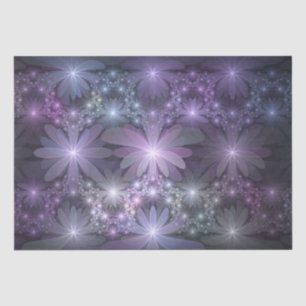 Bed of Flowers Trendy Shiny Abstract Fractal Art Tissue Paper