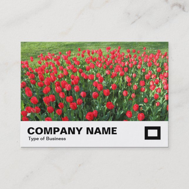 Bed of Red Tulips 01 Business Card (Front)