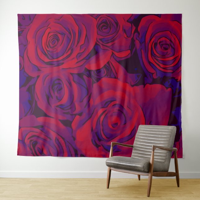 Bed of Roses Tapestry (In Situ (Horizontal))