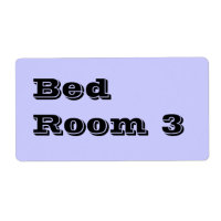 Bed Room 3 Moving Labels in Extra light blue