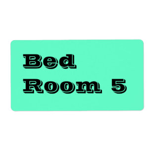Bed Room 5 Moving Labels in Aqua