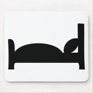 bed sleeping icon mouse pad