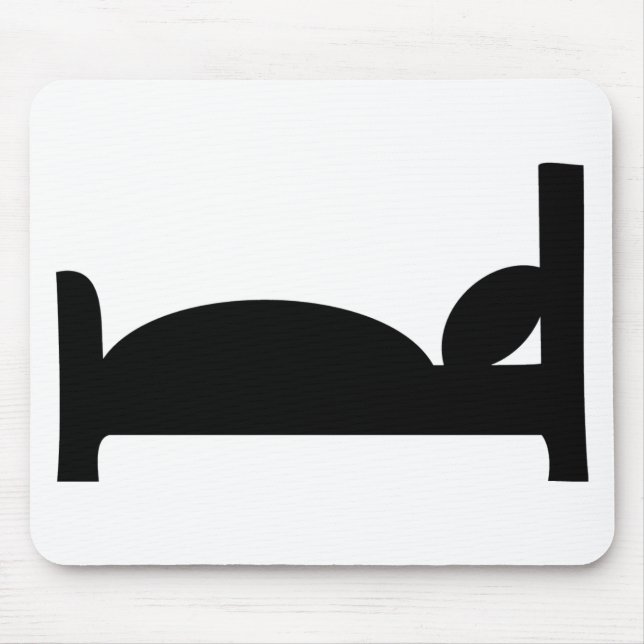 bed sleeping icon mouse pad (Front)